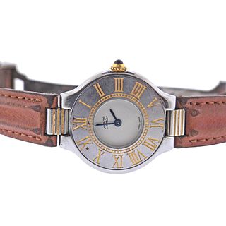 Must De Cartier 21 Stainless Steel Quartz Watch 