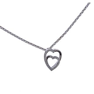 Cartier 18k Gold Diamond Heart Pendant Necklace