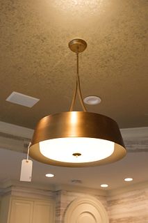 Hanging celling light brass and glass