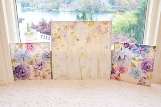 Set of (3) floral art pieces
