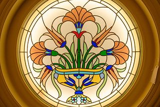 Round Stained Glass Panel