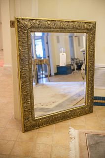 Mirror w/beveled glass in gilt frame