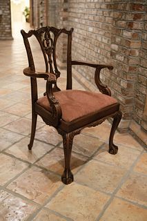 Qty. (8) Chippendale armchairs