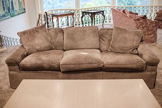 Sofa with spring down cushions