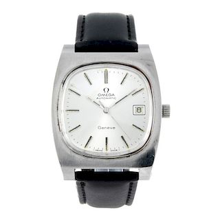 OMEGA - a gentleman's Geneve wrist watch. Stainless steel case. Numbered 166.0190. Signed automatic