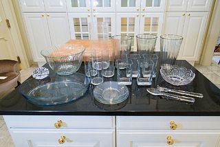 Assorted glass ware and glasses