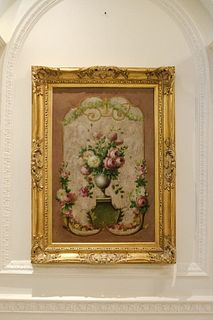 Pair (2) of floral oil Paintings in gilted frames