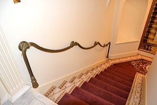 Set of (4) Bronze Rope Handrails with brackets