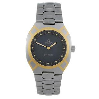 OMEGA - a gentleman's Seamaster Polaris bracelet watch. Bi-colour case. Numbered 53138544. Unsigned