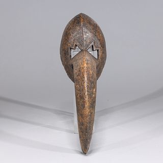 West African Carved Wood Bird Style Mask