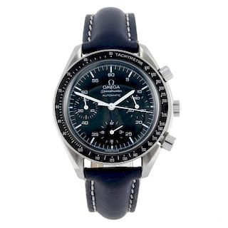 OMEGA - a gentleman's Speedmaster chronograph wrist watch. Stainless steel case with tachymeter beze