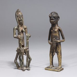 Pair of Gilt Bronze African Tribal Figures