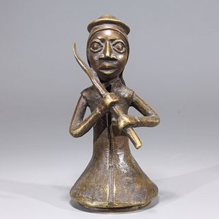 African Benin Bronze Figure