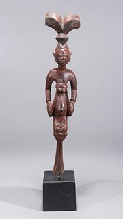 African Wooden Tribal Staff Topper