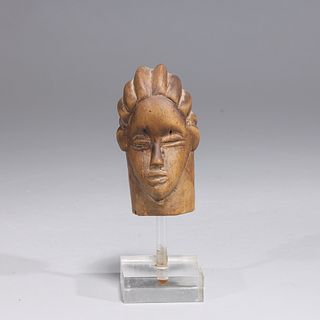 Carved Wood West African Figure Head