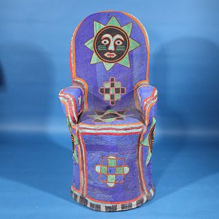 Africanyor Hand Beaded Yoruba Chair