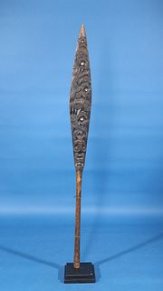 African Hand Carved Ceremonial Wooden Staff