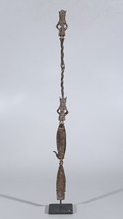 African Tribal Metal Scepter