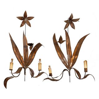 Pair Deco Style Wall Sconce