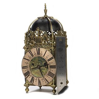 English Brass Lantern Clock, Late 18th Century