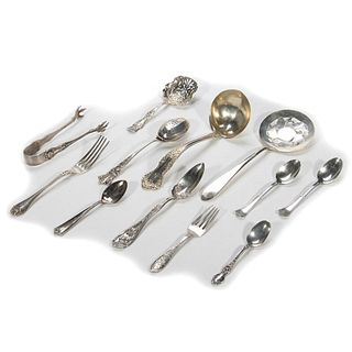 A Collection of Sterling and Silverplate Flatware