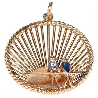 Van Cleef & Arpels diamond, sapphire & 18k gold charm