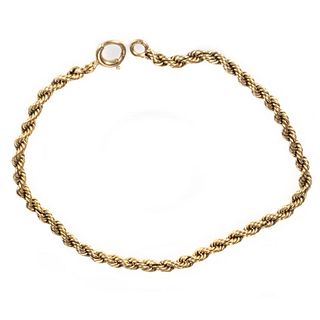 14k gold rope chain bracelet