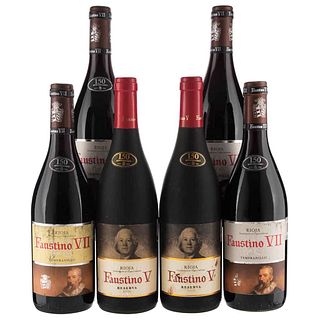 Faustino V and VII. 2006 and 2008 reserve. Rioja. Spain. Levels: five to 1 cm. and one 1.3 cm. Pieces: 6. | Faustino V y VII. Reserva 2006 y 2008. Rio