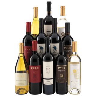 Red and White Wines of Mexico. Total pieces: 12. | Vinos Tintos y Blancos de México.  Total de piezas: 12.