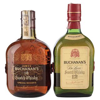 Buchanan's. 12 years and 18 years. Blended. Scotch Whisky. Pieces: 2. | Buchanan's. 12 años y 18 años. Blended. Scotch Whisky. Piezas: 2.
