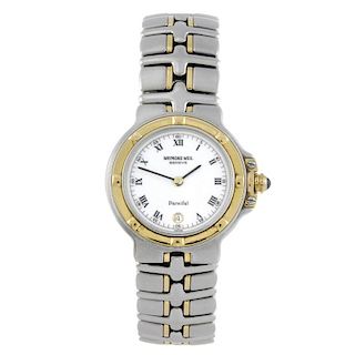 RAYMOND WEIL - a lady's Parsifal bracelet watch. Stainless steel case with gold plated bezel. Refere