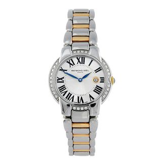 CURRENT MODEL: RAYMOND WEIL - a lady's Jasmine bracelet watch. Stainless steel case with factory dia