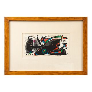 JOAN MIRÓ. Inglaterra, de la serie Miró Escultor No. 3 1974-1975. Firmado en plancha. Litografía sin número de tiraje.