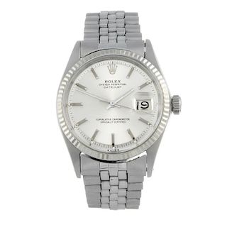 ROLEX - a gentleman's Oyster Perpetual Datejust bracelet watch. Circa 1968. Stainless steel case wit