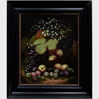 European School: Still Life with Fruit and Flowers