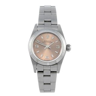 ROLEX - a lady's Oyster Perpetual bracelet watch. Circa 2003. Stainless steel case. Reference 76080,