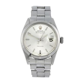 ROLEX - a gentleman's Oyster Perpetual Air-King-Date Precision bracelet watch. Circa 1961. Stainless