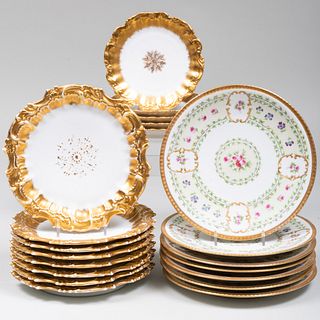 Two Sets of Limoges Dessert Plates