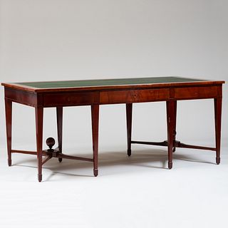 Continental Late Neoclassical Mahogany Desk, Probably Danish