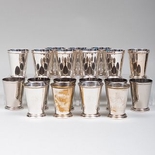 Group of Thirty-Five Silver Plate Julep Cups