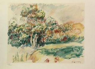 Pierre-Auguste Renoir - Untitled Landscape from "Seize Aquarelles et Sanguines de Renoir"