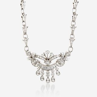 A diamond and palladium necklace, Tiffany & Co. circa 1940s
