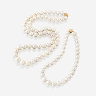 Two strands of South Sea cultured pearls