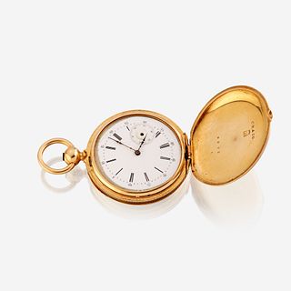 An eighteen karat gold hunting cased pocket watch, C.R. & Co.