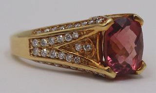 JEWELRY. 18kt Gold Diamond and Colored Gem Ring.