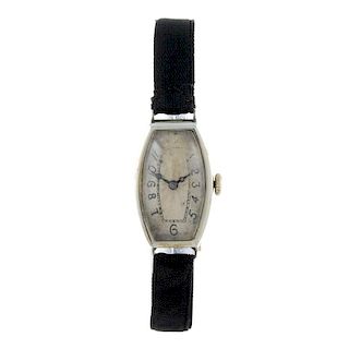 ROLEX - a lady's wrist watch. 18ct white gold case, import hallmarked Glasgow 1924. Numbered 5 6059.