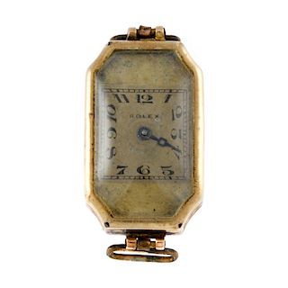 ROLEX - a lady's wrist watch. 9ct yellow gold case, import hallmarked Glasgow 1926. Numbered 37 3573