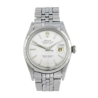 ROLEX - a gentleman's Oyster Perpetual Datejust bracelet watch. Circa 1960. Stainless steel case wit