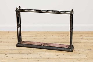A Victorian cast iron stick stand by Coalbrookdale,