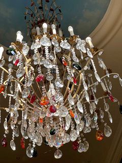 A Schonbek 'Renaissance' gilt-metal and cut-glass chandelier,